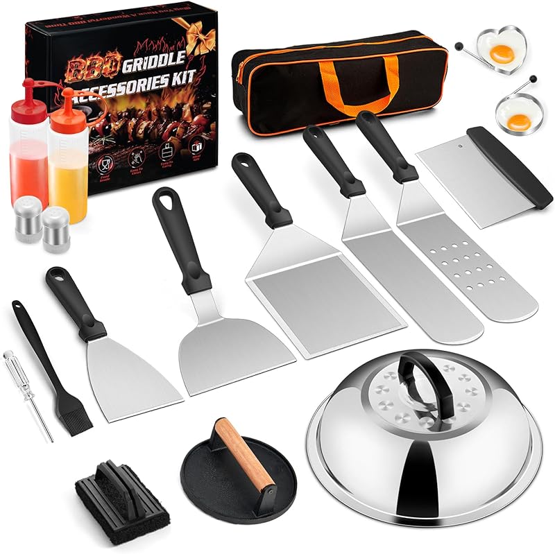 Joyfair Griddle Accessories Set Teppanyaki 18Pcs
